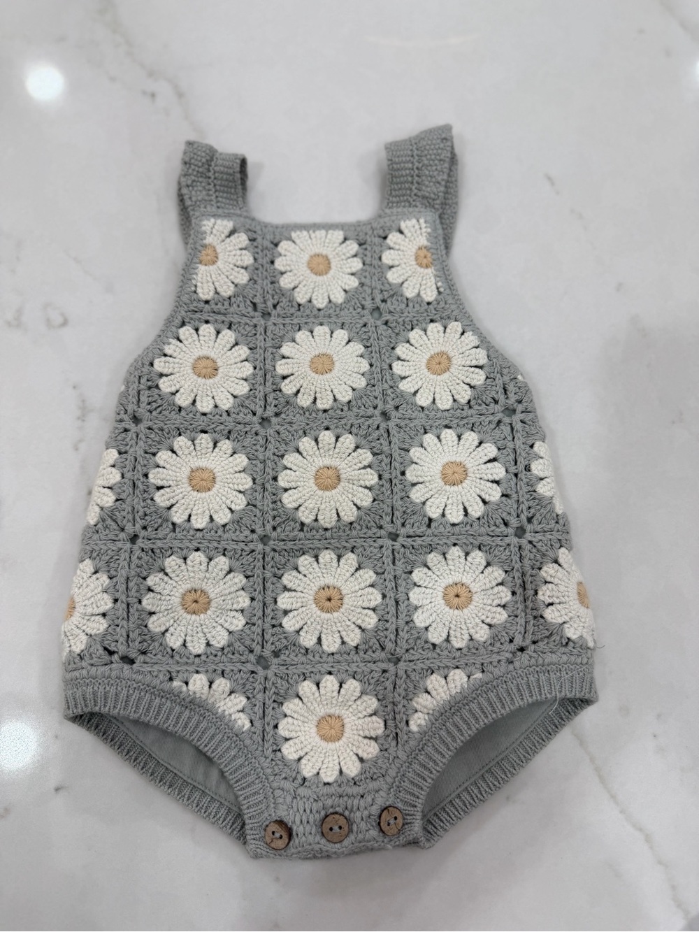 Rylee + Cru Crochet Daisy Romper